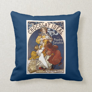 Vintage French Chocolate Cushion
