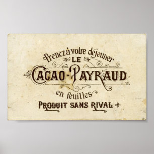 Vintage French Chocolate Poster