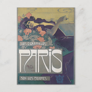 Vintage French Cigarrette Advertisement Paris Postcard