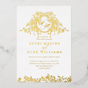 Vintage French Classic Elegant Gold Floral Wedding