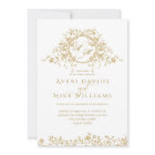 Vintage French Classic Elegant Gold Floral Wedding