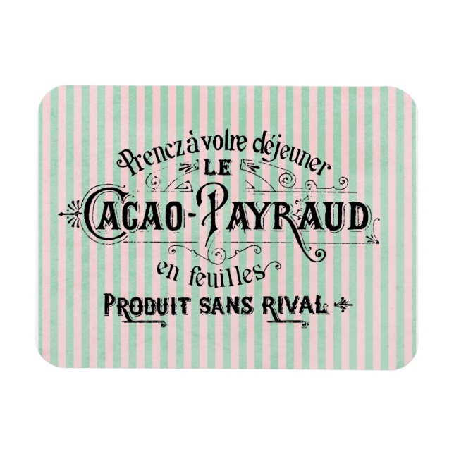Vintage French Cocoa Powder Advertisement Magnet (Horizontal)