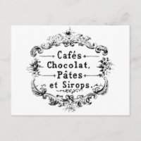 Vintage French Coffee & Chocolate Label