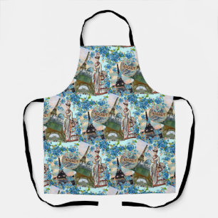Vintage French Collage Apron