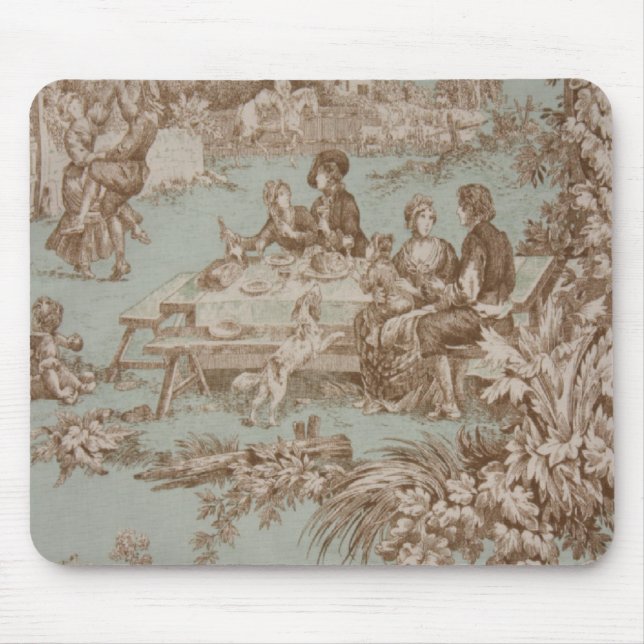 Vintage French Country Family Gathering Mousepad (Front)