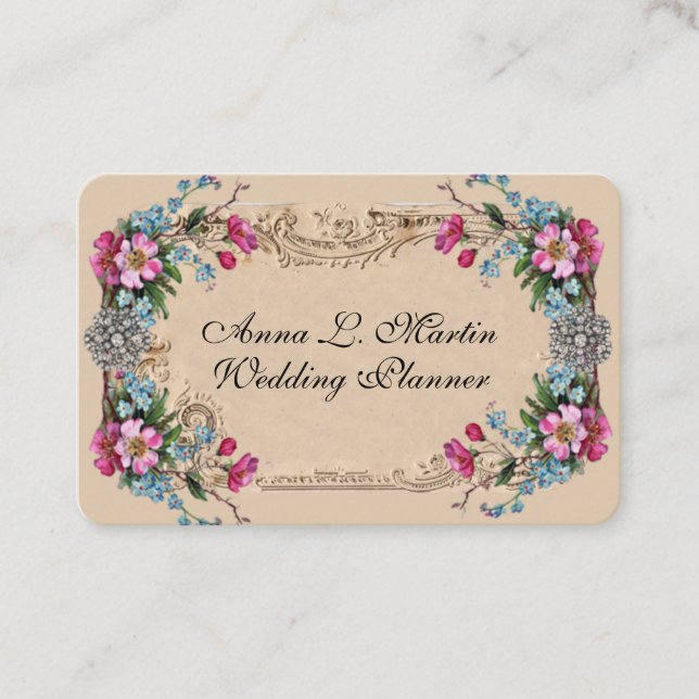 Vintage French Country Garden Business Card (Front)