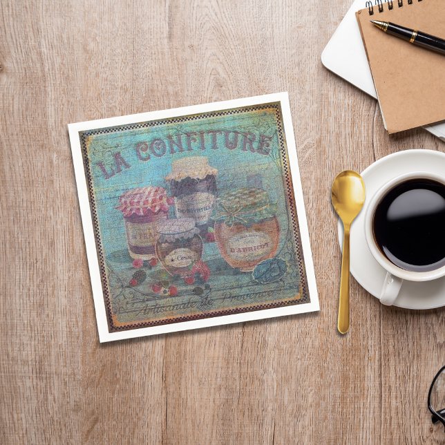 Vintage French Country Preserves Jams Jars craft Napkin (Creator Uploaded)