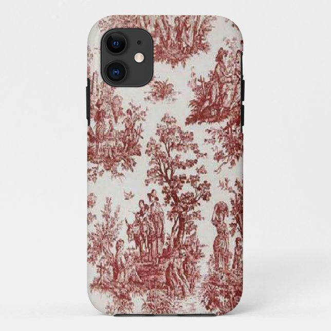Vintage French Country Red Toile iPhone 5 Cover (Back)