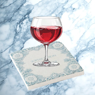 Vintage French Country Shabby Chic Bridal Shower  Stone Coaster