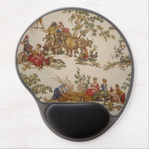 Vintage French Country Toile Gel Mousepad Gel Mouse Mat