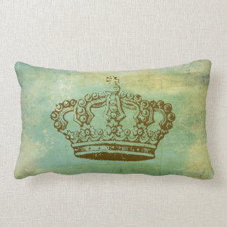 Vintage French Crown Lumbar Throw Pillow