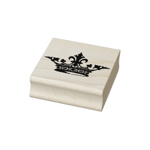 Vintage French Crown Rubber Stamp