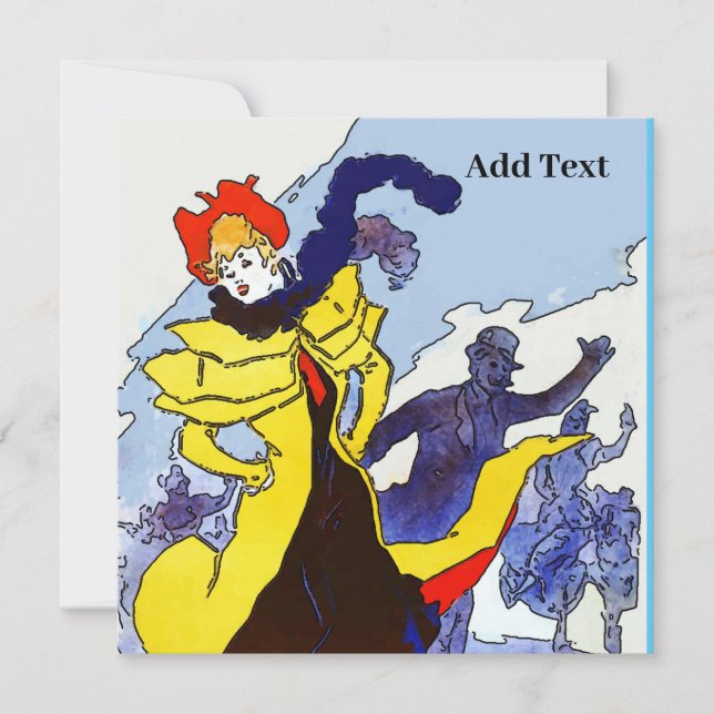 Vintage French Dancer  Cards (Front)