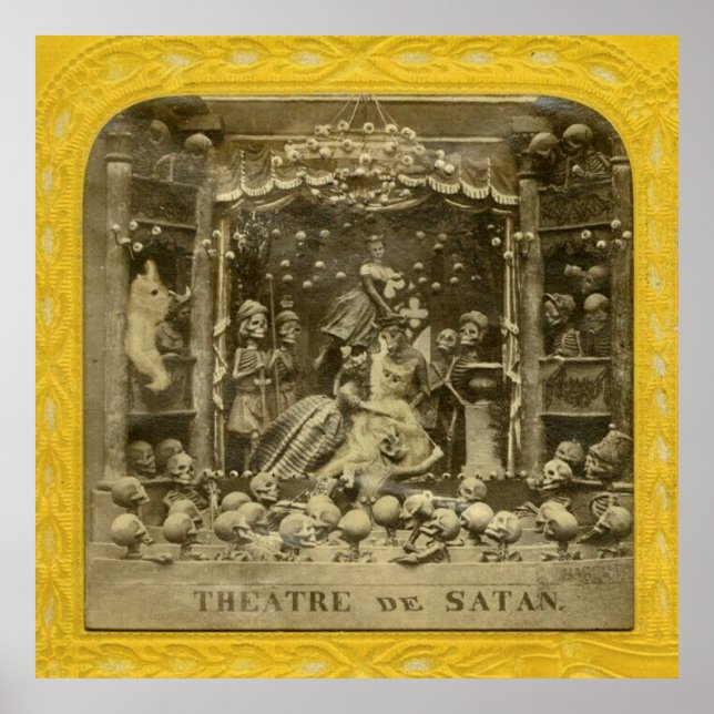 Vintage French Diablerie Theatre De Satan Poster (Front)