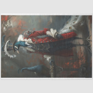 Vintage French Dressed Peacock Decoupage Tissue Paper