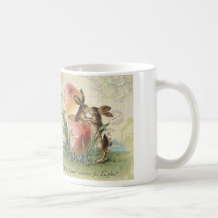 Vintage French Easter bunnies Coffee Mug