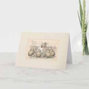 Vintage French Easter Joyeuses Pâques Card
