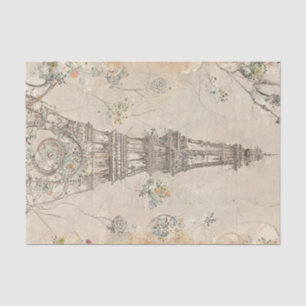 Vintage French Effiel Tower Retro Decoupage Tissue Paper