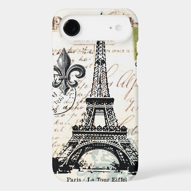 Vintage French Eiffel Tower iPhone 7 case (Back)