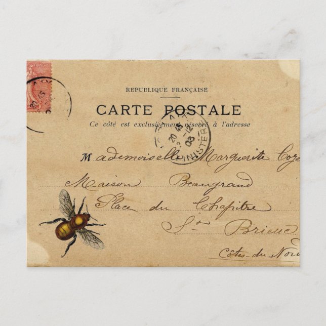 Vintage French Ephemera Postcard (Front)