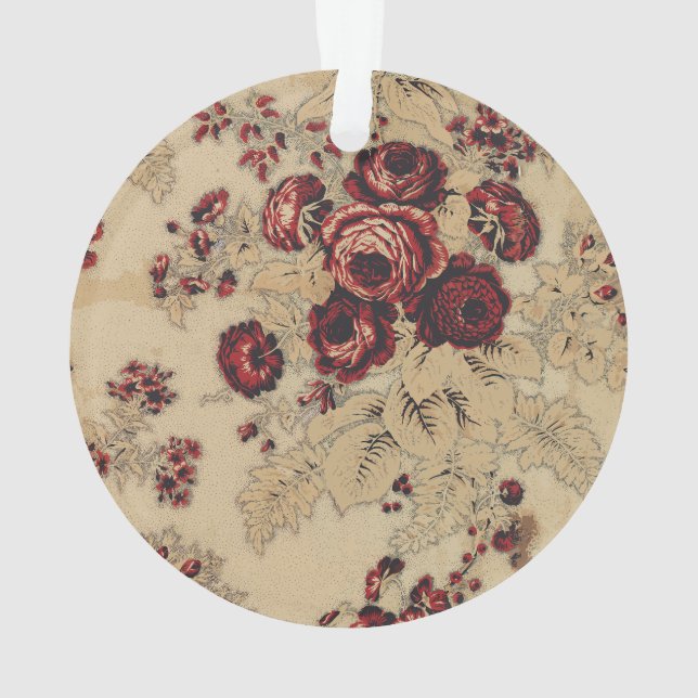 Vintage French Fabric Ornament (Back)