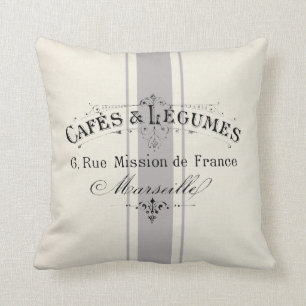 Vintage French farmhouse faux linen Cushion