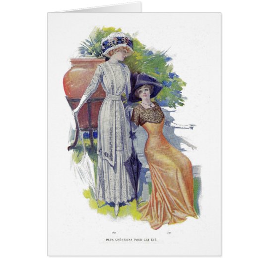 Vintage French Fashion from 1910 Card