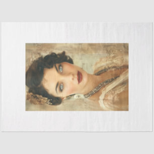 Vintage French Flapper Lady Decoupage  Tissue Paper