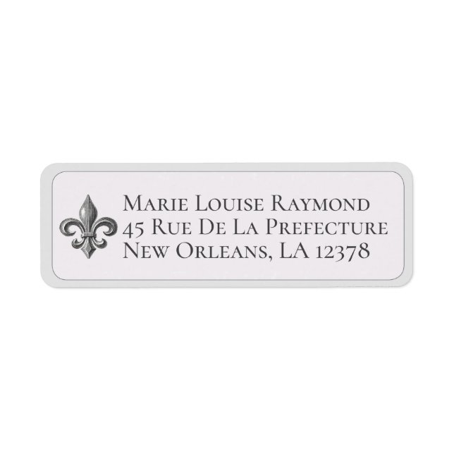 Vintage French Fleur de Lis Gray (Front)