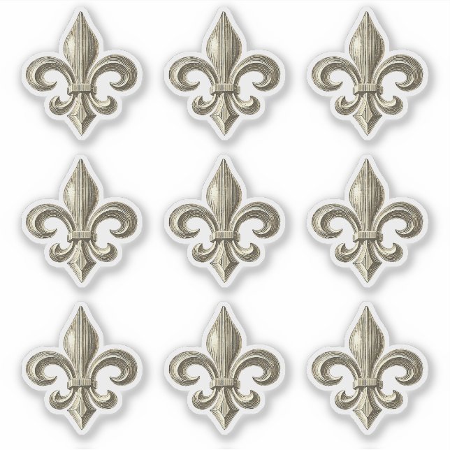 Vintage French Fleur de Lis Invitation (Front)