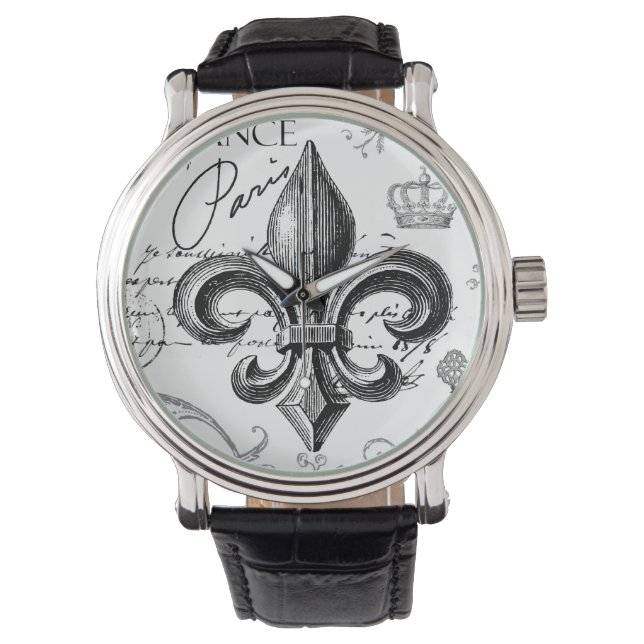 Vintage French fleur de lis watch (Front)