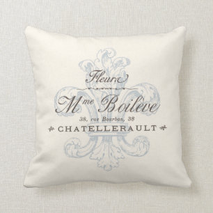 Vintage French Fleura Chatellerault Region Cushion
