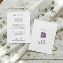 Vintage French Floral Dark Purple Wedding Details