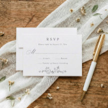 Vintage French Floral Dark Silver Gray Wedding