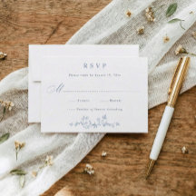 Vintage French Floral Dusty Blue Wedding