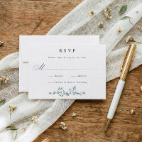 Vintage French Floral Emerald Green Wedding