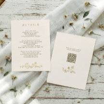 Vintage French Floral Gold Cream Wedding Details