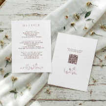 Vintage French Floral Mauve Wedding Details
