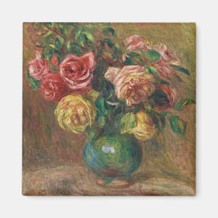 Vintage French Floral Oil Painting by Renoir Magnet