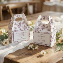 Vintage French Floral Wine Red Victorian Wedding