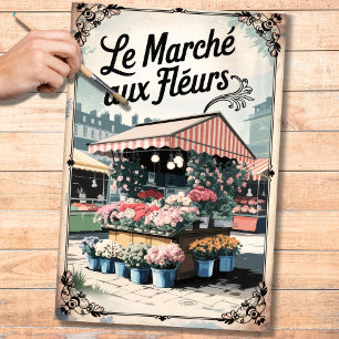 Vintage French Flower Market 2 Decoupage Paper