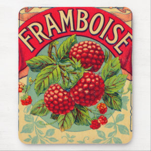 Vintage French Framboise (Raspberry) Mouse Mat