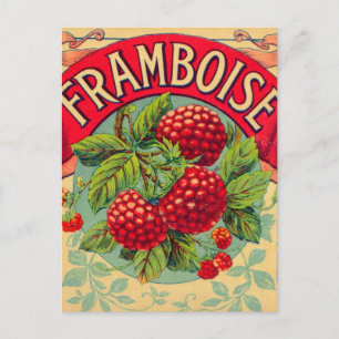 Vintage French Framboise (Raspberry) Postcard
