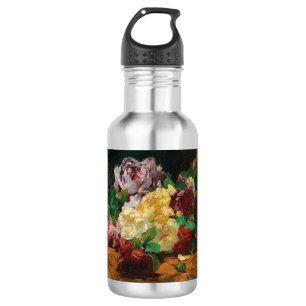 Vintage French Georges Jeannin Roses   532 Ml Water Bottle