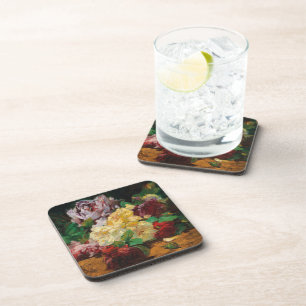 Vintage French Georges Jeannin Roses Coaster