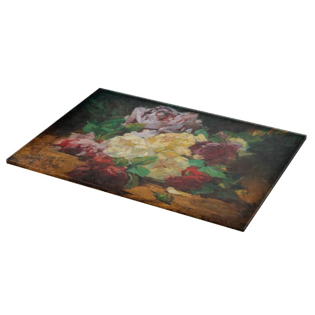  Vintage French Georges Jeannin Roses Cutting Board (Corner)