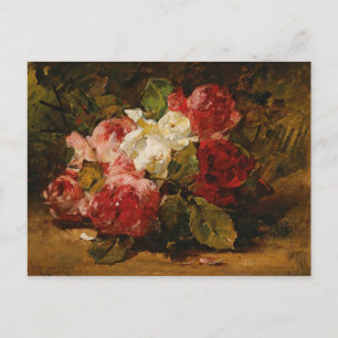 Vintage French Georges Jeannin Roses III Postcard