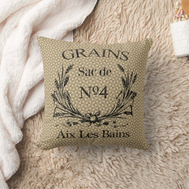 Vintage French Grain Sac Cushion (Blanket)
