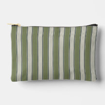 Vintage French Greenery Stripes- Neutral Farmhouse