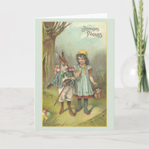 Vintage French Happy Easter Easter Easter Card